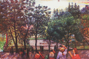 Zaćmienie w Sosnowcu, akryl 2000